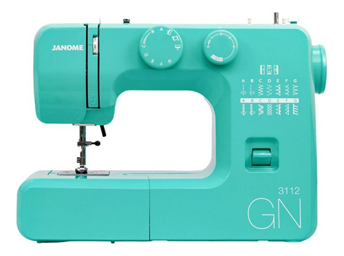Máquina De Costura Janome 3112gn Candy Color 220v Cor Verde
