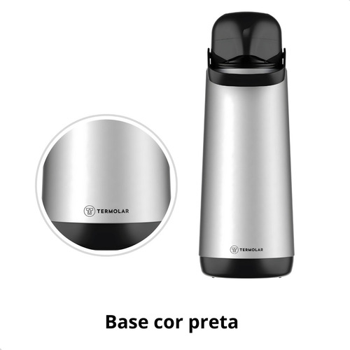 Garrafa Térmica De Café E Chá Inox Lumina 1,8l Pressão