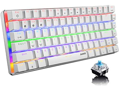 Teclado Mecanico Para Juegos Bluetooth, Teclado Compacto Co