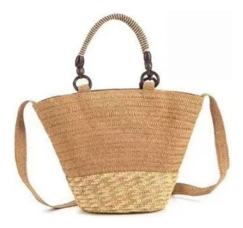 Bolsa De Palha Média Caqui Feminina Lace Lore