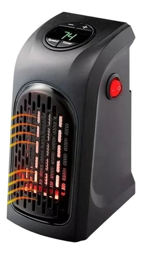 Calefactor Portátil Handy Heater 400 Watts C/ Control Remoto Color Negro