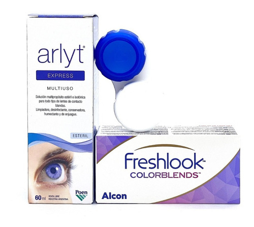 Imagen 3 de 4 de Freshlook Colorblends Lentes Color + Liquido 60ml + Estuche