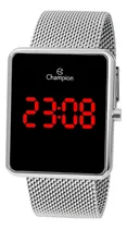 Comprar Relógio Digital Champion De Pulso Prata Pulseira Esteira