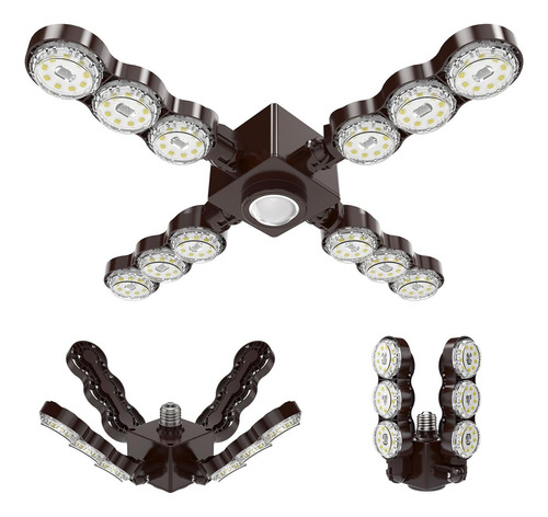 Luz Led Sensor Infrarrojo Garaje 60w 5000k Brillante Negro