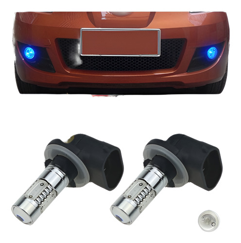 2 X 881 Mazorca Azul Alta Potencia 7.5w Para Coche Niebla Lu