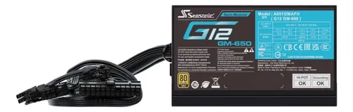 Fuente Gaming Atx Seasonic 650w G12 80plus Gold Semi Modular