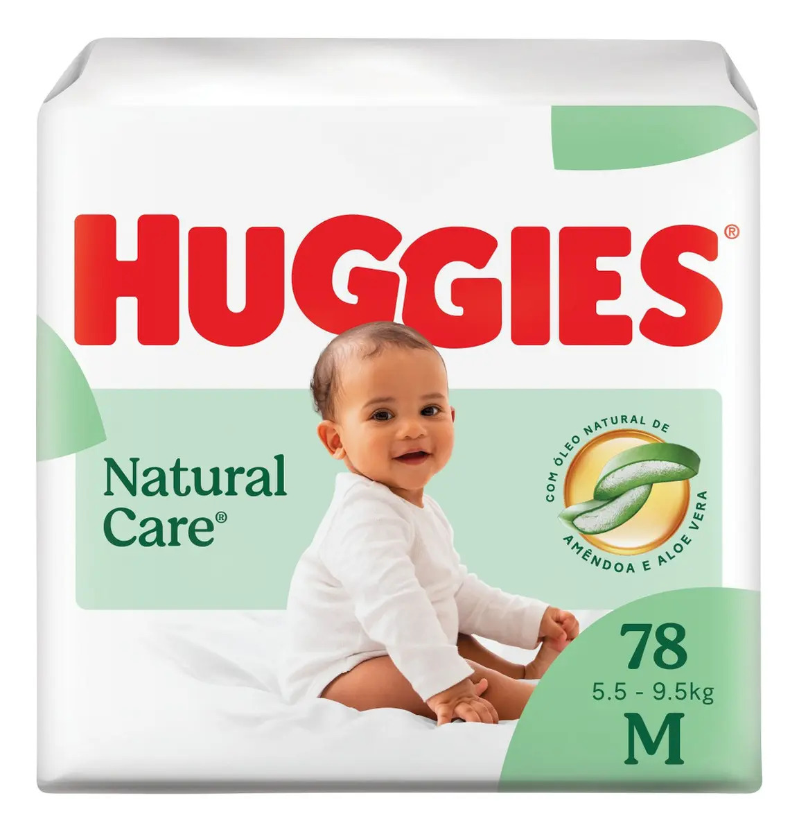 Fralda Premium Huggies Natural Care tamanho M 78 Un