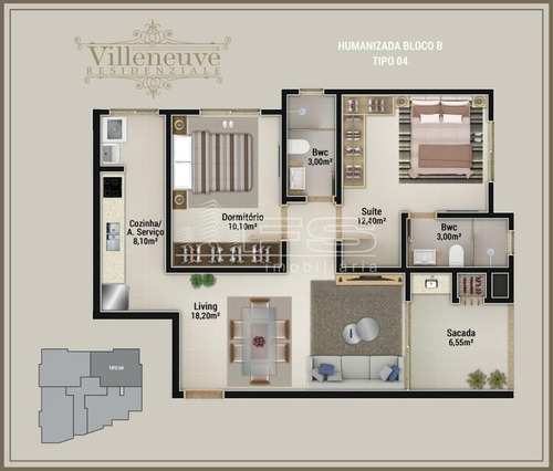 Imagem 8 de 15 de Villeneuve Residenziale - Bloco B - 2537