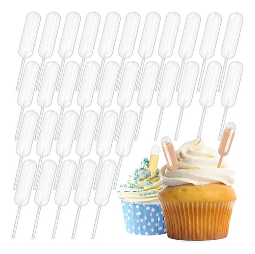 50 Pipetas 4 Ml Mesa De Dulces Catering Cupcake