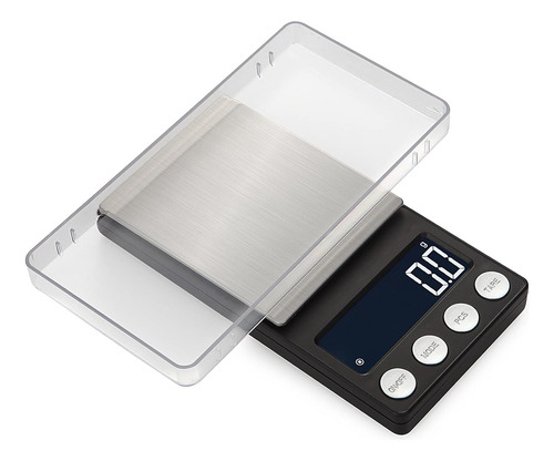 Báscula De Bolsillo Con Gran Pantalla Lcd Retroiluminada Par