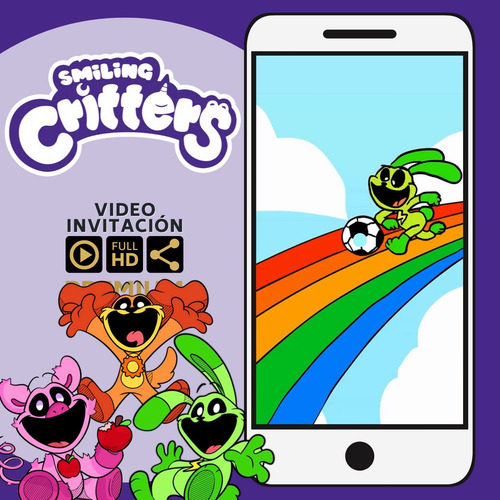 Video Invitación Animada - Cientos De Modelos - Smiling Critters