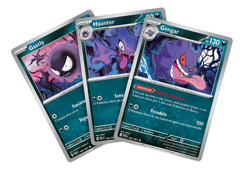 Kit Carta Pokémon Gengar Haunter Gastly Destinos De Paldea