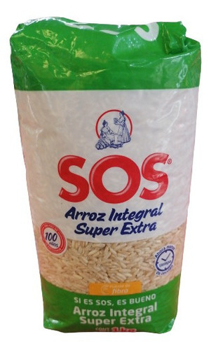 Arroz Sos Integral De 1 Kg, Paquete Con 12 Piezas