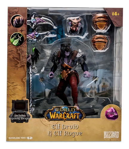 Elf Druid Rogue Epic Mcfarlane Toys World Of Warcraft Figura