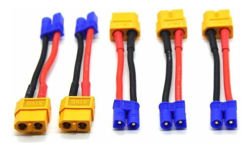 Padarsey Adaptador Conector Ec2 Xt60 Dama Cable 2.0 In 5