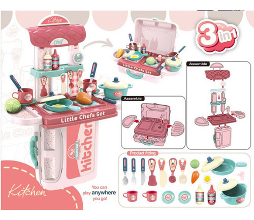 Fweaad Set De Juego De Cocina De Plástico Interactivo Para