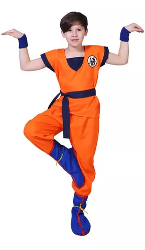 Fantasia Dragon Ball Cosplay Super Goku Infantil Roupa Anime