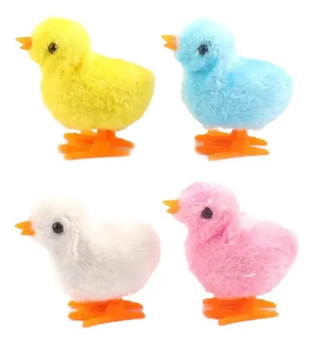 Set De 3 Pollitos Saltarines De Cuerda – Juguetes De Colores Amarillo, Azul Y Rosa Para Bebés Y Niños Pequeños