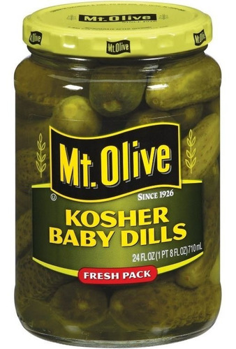 Mt Olive Pepinillo Baby Kosher Dill Entero Importado 710ml