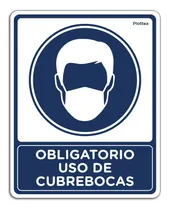 Comprar Señalamiento Obligatorio Uso De Cubrebocas Señal 20x30