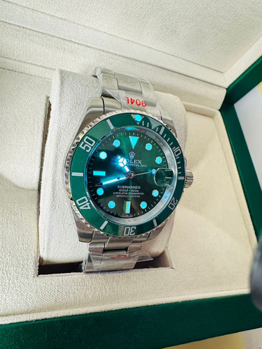 Reloj Pulsera Rolex Submariner Fondo Verde Plata Verde (Usado)