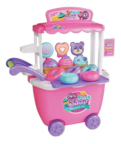 Carrito De Dulces Cakes Shop Con Accesorios Color Multicolor