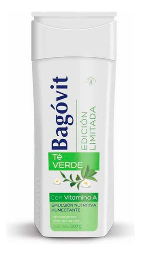 Emulsion Bagovit A Te Verde Corporal Hidrata Nutre 200ml Tipo De Envase Botella