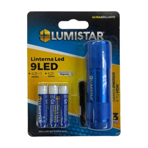 Linterna Led Con Pilas 3xaaa Resiste Al Agua Lumistar Lin-07