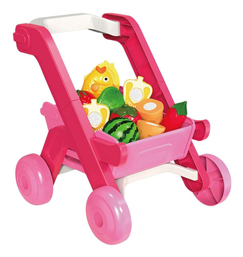 Play House Shopping Trolley Cart Playset Trolley Toy