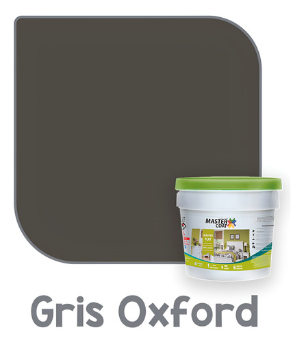 Pintura Vinílica Master Flat Int/exteror Master Coat 4l Gris Oxford Mate