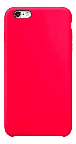 Capa Capinha Silicone Veludo Compatível Com iPhone 6s Plus Cor Rosa Pink