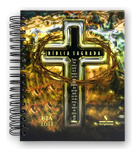 Bíblia Anote King James 1611 Kja | Cruz De Metal, De Vários Es.. Editorial Scripturae, Tapa Dura En Português