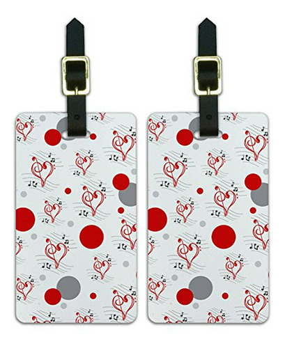 Graphics & More Treble Clef Note Sound-heart Music Rojo), **