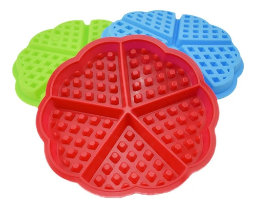 Wafflera Molde De Silicona 5 Divisiones Waffles Reposteria