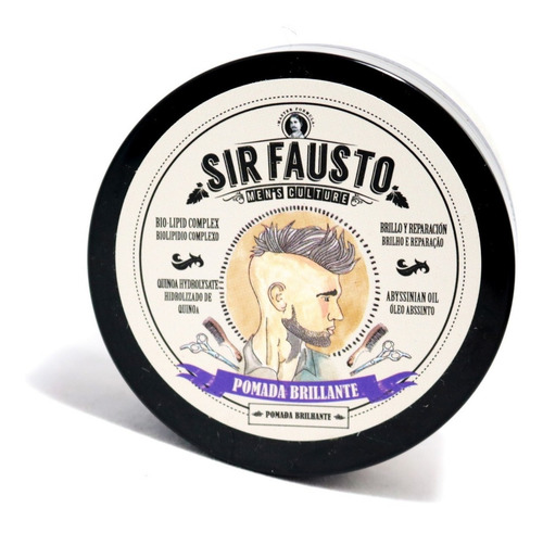 Pomada Brillante Cabello Sir Fausto Barbería Peluquería X100