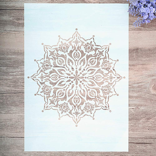 Plantilla Decorativa Mandala Para Pintar Pared Muebl Tamaño