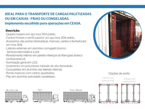 Baú Frigorífico Ibiporã Liso / 16 Paletes