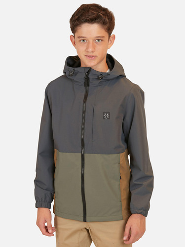 Casaca Windbreaker Makua Gris Oscuro Infantil Maui And Sons