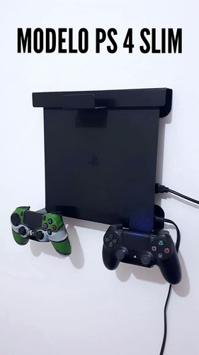 Imagem 3 de 6 de Suporte Parede Ps4 Playstation E Controles E Fone De Ouvido