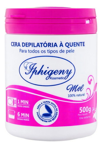 Cera Depilatória Mel 500g Iphigeny