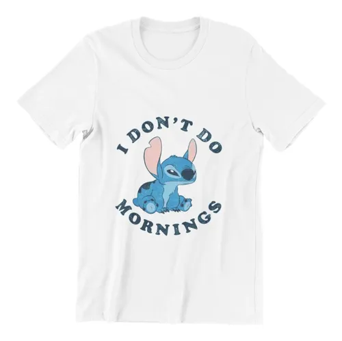 comprar Polera Unisex Lilo Y Stitch Mono Mornings Estampado Algodon