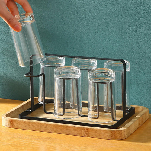 Para Estante Secado Tazas, 6 Portavasos, Soporte Vasos