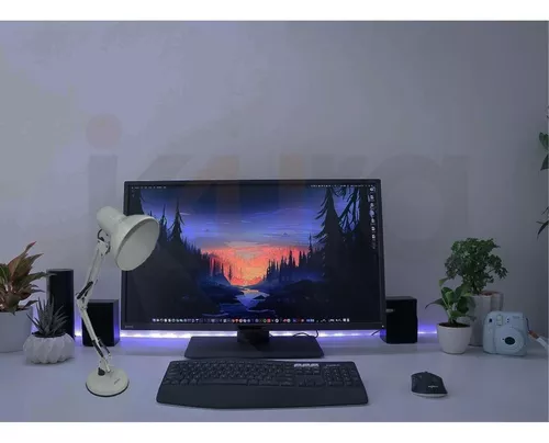 Base para fijar pantallas del computador al escritorio mueble