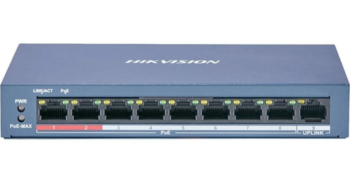 Imagen 2 de 2 de Switch Hikvision 8 Puertos 10/100m Poe Ds-3e0109p-em Red