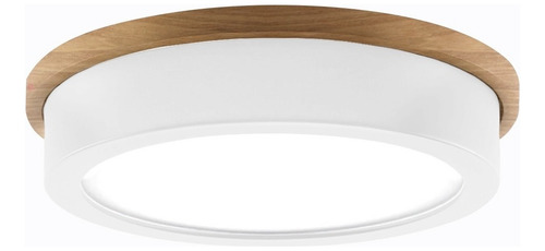 Plafon Pipe Grande Madera Led Ø35cm Living Cocina
