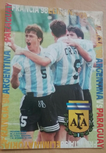 Programa Eliminatorias Francia 1998 Argentina-paraguay