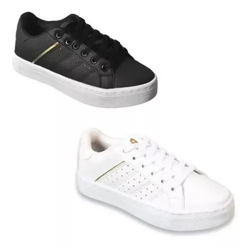 Zapatillas Urbanas Mujer Campus 760 Brillos Strass Cordon