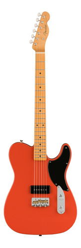 Guitarra eléctrica Fender Noventa Telecaster de aliso fiesta red barniz brillante con diapasón de arce