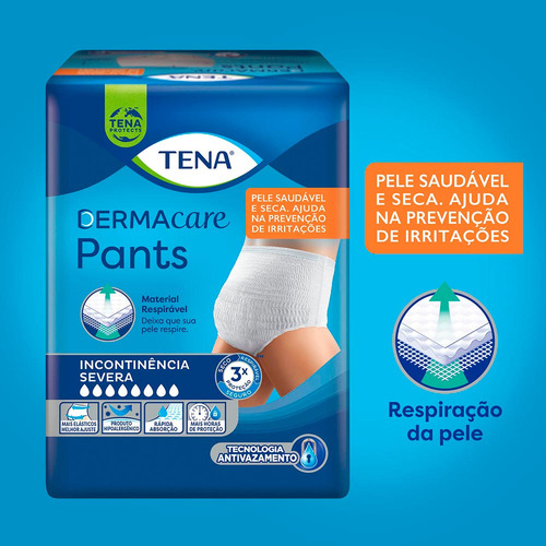 Kit 2 Fraldas Geriatrica Tena Dermacare Pants P/m16 G/eg16