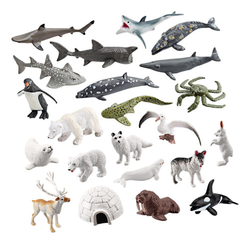 22 Figuras De Animales Marinos, Modelos De Animales Estilo B